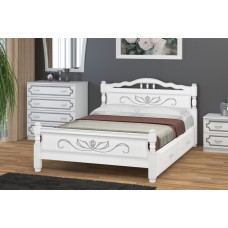 Кровать Карина-5 1,4 белый жемчуг с ящиками 